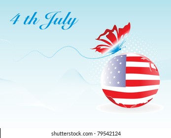 vector illustration for 4th july celebration