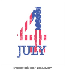 Vector illustration for 4th of July, Independence Day celebration for your design. National holidays