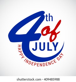 Vector illustration of 4th of july independence day.