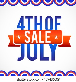 Vector illustration of 4th of july independence day.