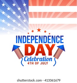 Vector illustration of 4th of july independence day.