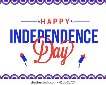 Vector illustration of 4th of july independence day.