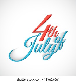 Vector illustration of 4th of july independence day.