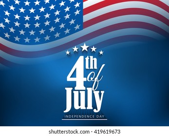 Vector illustration of 4th of july independence day.