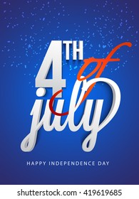 Vector illustration of 4th of july independence day.