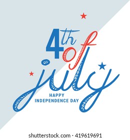 Vector illustration of 4th of july independence day.