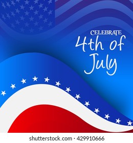 Vector illustration of 4th of july independence day.