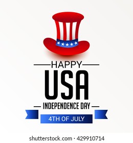 Vector illustration of 4th of july independence day.