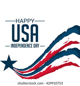 Vector illustration of 4th of july independence day.