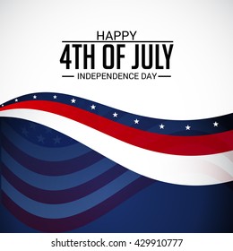 Vector illustration of 4th of july independence day.