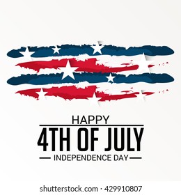 Vector illustration of 4th of july independence day.