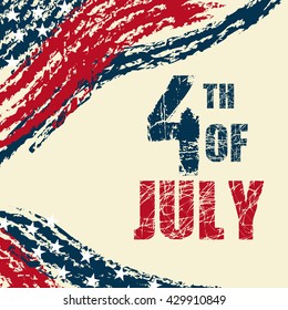 Vector illustration of 4th of july independence day.