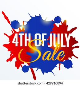 Vector illustration of 4th of july independence day.