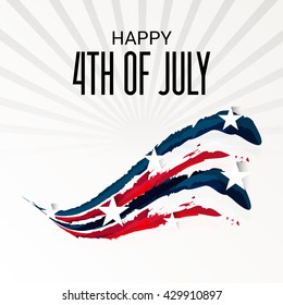 Vector illustration of 4th of july independence day.