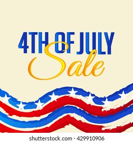 Vector illustration of 4th of july independence day.