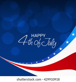 Vector illustration of 4th of july independence day.