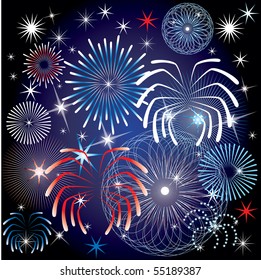 Vector Illustration for the 4th of July Independence Day Background.