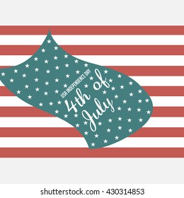 Vector illustration of 4th July USA Independence Day.