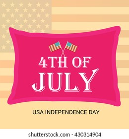 Vector illustration of 4th July USA Independence Day.