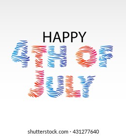 Vector illustration of 4th July USA Independence Day.