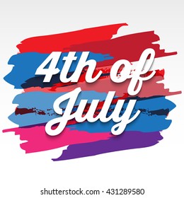 Vector illustration of 4th July USA Independence Day.