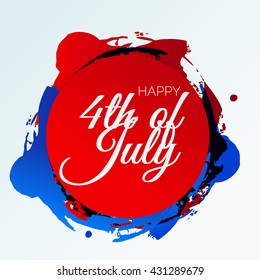 Vector illustration of 4th July USA Independence Day.