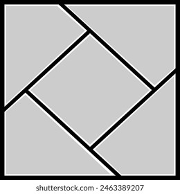 Vector illustration of 5 frames photo collage