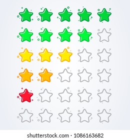 vector illustration 5 star rating icon isolated badge for website or app