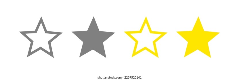 Vector illustration of 5 Star rating icon isolated