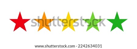 Vector illustration of 5 Star rating icon isolated