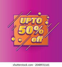 vector illustration for up to 50% off
