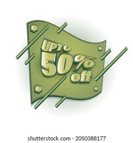 vector illustration for up to 50% off