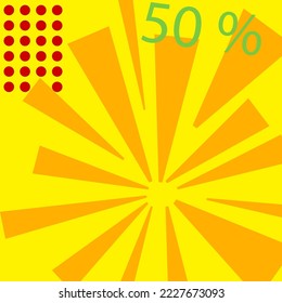 Vector Illustration 50 Percent Off Sale Banner. Modern And Dynamic Look. 