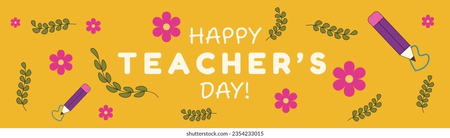 Ilustración vectorial del 5 de setiembre Feliz Día del Profesor Antecedentes