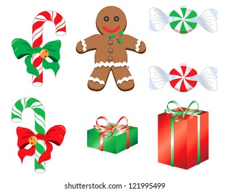 Vector Illustration of 7 Holiday Icons. Christmas Icons 4.