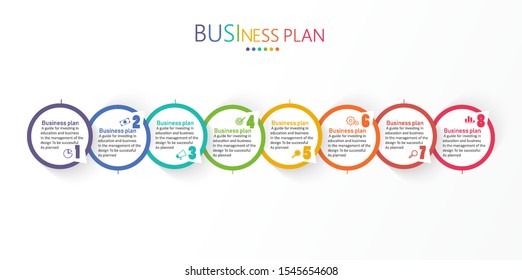 Vector illustration of 8 steps to success with goals, can be used for infographic, diagrams, design.