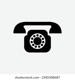 Vector illustration of 80s retro telephone icon.