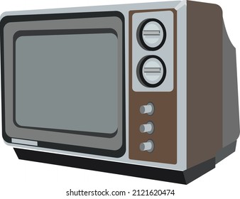 Ilustración vectorial de la televisión de los años 90