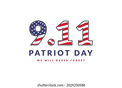 vector illustration 9.11 patriot day banner