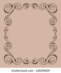 Vector illustration _  Abstract frame _ Design elements _