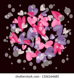 Vector illustration "a heart" to t-shirt design, postcards, logos, banner, poster or textile.
