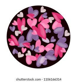 Vector illustration "a heart" to t-shirt design, postcards, logos, banner, poster or textile.