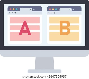 Vector illustration of AB Test