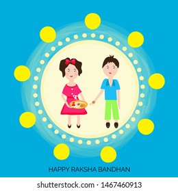Vector Illustration of aBackground for Indian Religious Festival Raksha Bandhan.