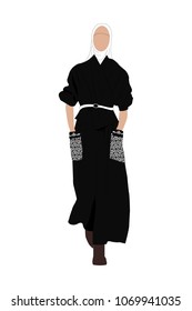 Vector illustration of Abaya