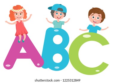 Vector Illustration Abc Letter On Children Stock Vector (Royalty Free ...