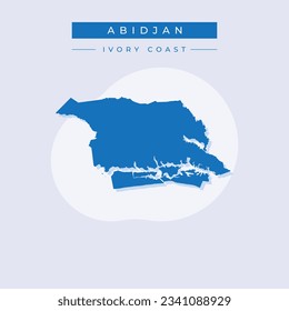 Vector illustration vector of Abidjan map Ivory Coast