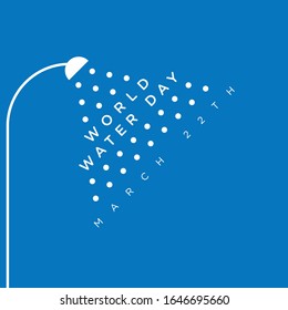 vector illustration about annual celebration - world water day, march 22 for poster, banner or any design