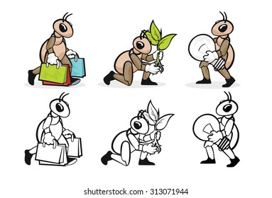 Vector illustration about ant profession