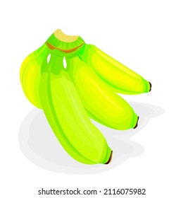 vector illustration about banana, as source of vitamin.